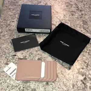 Saint Laurent Fragments Zipped Card Case 2025